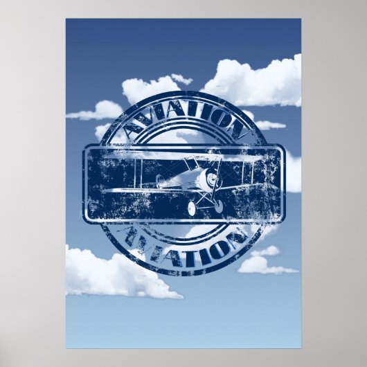Retro Aviation Art Poster (Voorkant)