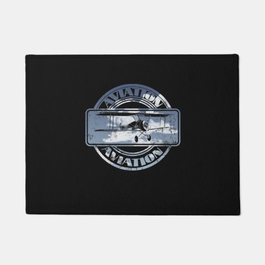 Retro Aviation Badge Deurmat (Voorkant)