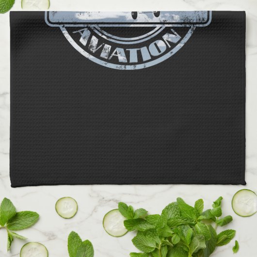 Retro Aviation Badge Theedoek (Gevouwen)