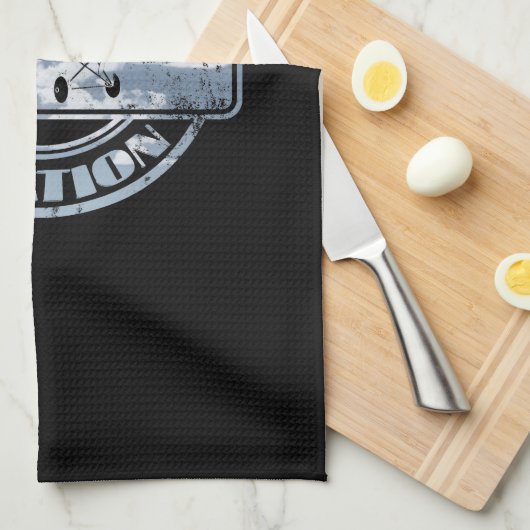 Retro Aviation Badge Theedoek (Quarter Fold)