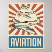 Retro Aviation Poster (Voorkant)