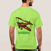 Retro Aviation  Vliegtuig T-shirt (Achterkant)