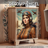 Retro Aviator met gevechtsvliegtuigen in een  stij Tissuepapier