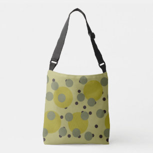 Retro Avocado Droom 1970s Atomaire Cirkels Crossbody Tas