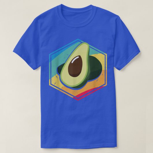 Retro Avocado Grappige Veganistische Vegetarische  T-shirt (Design voorkant)