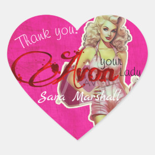 Retro Avon Dank u Hart Sticker