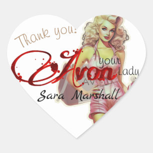 Retro Avon Dank u Hart Sticker