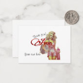 Retro Avon dank u Notitiekaartje (Voorkant / Achterkant in situ)