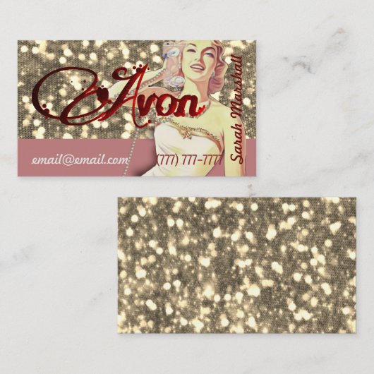 Retro Avon Representative Visitekaartje (Voorkant / Achterkant)