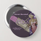 Retro Avon Representative Visitekaartje Ronde Button 4,0 Cm (Voorkant /achterkant)