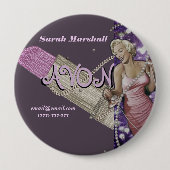 Retro Avon Representative Visitekaartje Ronde Button 4,0 Cm (Voorkant)