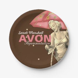 Retro Avon-vertegenwoordiger Papieren Bordje