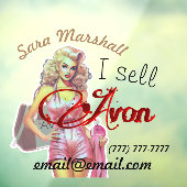 Retro Avon-vertegenwoordiger Raamsticker (Vel 3)