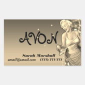 Retro Avon-vertegenwoordiger Rechthoekige Sticker (Voorkant)