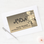 Retro Avon-vertegenwoordiger Rechthoekige Sticker (Envelop)