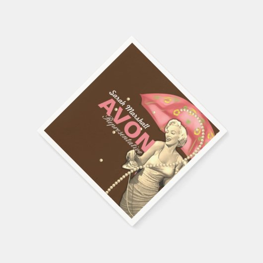 Retro Avon-vertegenwoordiger Servet (Hoek)