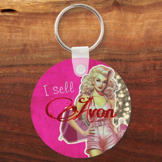 Retro Avon-vertegenwoordiger Sleutelhanger (Voorkant)