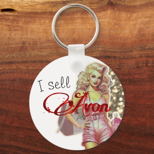 Retro Avon-vertegenwoordiger Sleutelhanger (Voorkant)