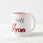 Retro Avon-vertegenwoordiger Tweekleurige Koffiemok (Voorkant rechts)