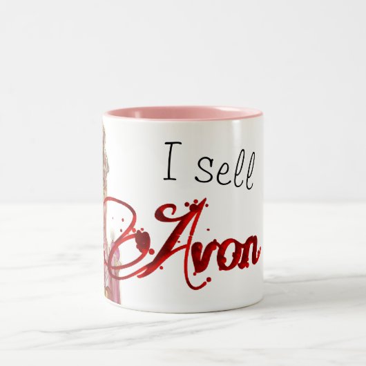 Retro Avon-vertegenwoordiger Tweekleurige Koffiemok (Center)