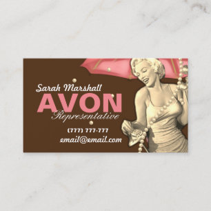 Retro Avon-vertegenwoordiger Visitekaartje