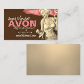Retro Avon-vertegenwoordiger Visitekaartje (Voorkant / Achterkant)