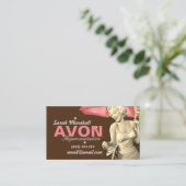 Retro Avon-vertegenwoordiger Visitekaartje (Staand voorkant)