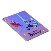 Retro Avond op Home-laptop Notitieboek (Rechterzijde)