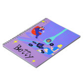 Retro Avond op Home-laptop Notitieboek (Linkerzijde)