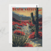 Retro Avontuur in Death Valley (Nationaal Park) Briefkaart (Voorkant / Achterkant)