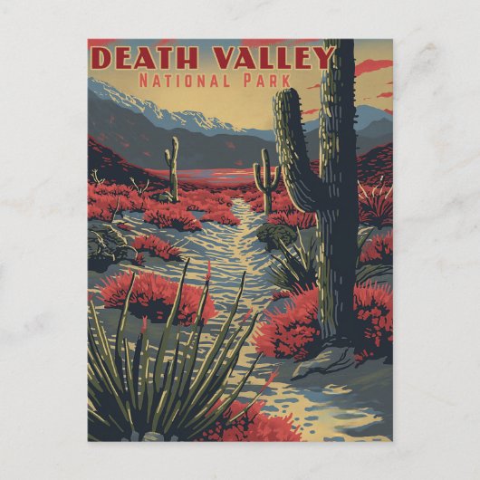 Retro Avontuur in Death Valley (Nationaal Park) Briefkaart (Voorkant)