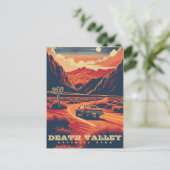 Retro Avontuur in Death Valley (Nationaal Park) Briefkaart (Staand voorkant)