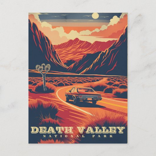 Retro Avontuur in Death Valley (Nationaal Park) Briefkaart (Voorkant)