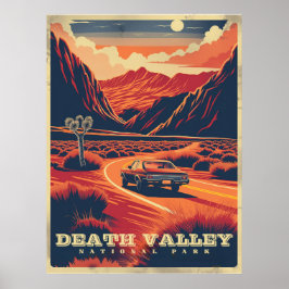 Retro Avontuur in Death Valley (Nationaal Park) Poster