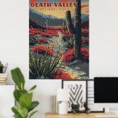 Retro Avontuur in Death Valley (Nationaal Park) Poster (Thuiskantoor)