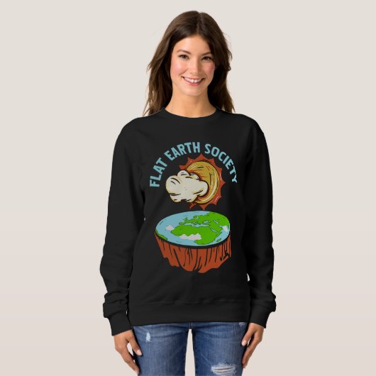Retro Awesome FLAT Earth Society Designs Present Trui (Voorkant volledig)