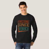 Retro Awesome Since 1983 39th Birthday T-shirt (Voorkant volledig)