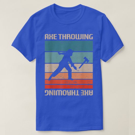 Retro Ax Throwing Player T-shirt (Design voorkant)