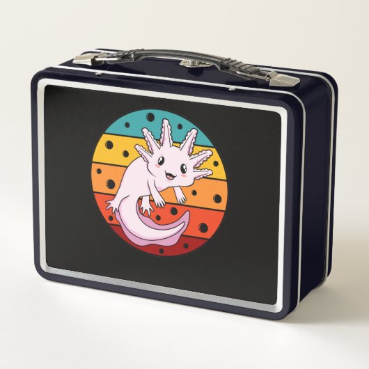 Retro Axolotl Kawaii Animal Axolotls (Achterkant)