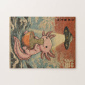 Retro Axolotl Ramen UFO Japanse Golf Puzzel (Horizontaal)