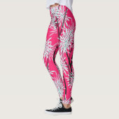 Retro Aziatisch bloemetjesbehang. Leggings (Links)