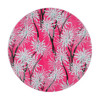 Retro Aziatisch bloemetjesbehang. Snijplank