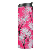 Retro Aziatisch bloemetjesbehang. Thermosbeker (Gedraaid links)