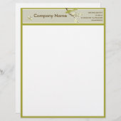 Retro Aziatisch-geïnspireerde eenvoud Letterhoofd Persoonlijk Briefhoofd (Voorkant / Achterkant)
