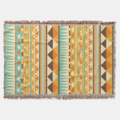 Retro Aztec Patroonafdrukken Deken (Voorkant)