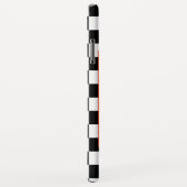 Retro B&W Checkerboard, Hipster Pug, Gepersonalise Case-Mate iPhone Case (Achterkant/rechts)