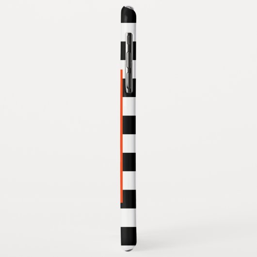 Retro B&W Checkerboard, Hipster Pug, Gepersonalise Case-Mate iPhone Case (Achterkant/links)