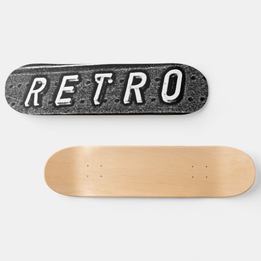 Retro - B&W Persoonlijk Skateboard (Horizontaal)