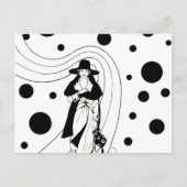 Retro-baanmodel, Art Deco-Mode Briefkaart (Voorkant)