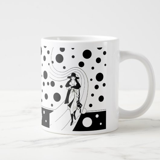 Retro-baanmodel,  Art Deco-Mode Grote Koffiekop (Rechts)